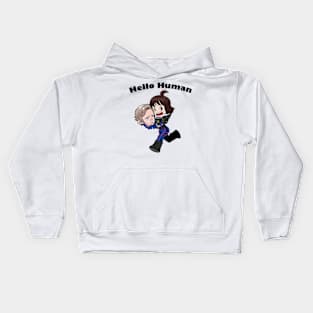 Hello Human02. Kids Hoodie